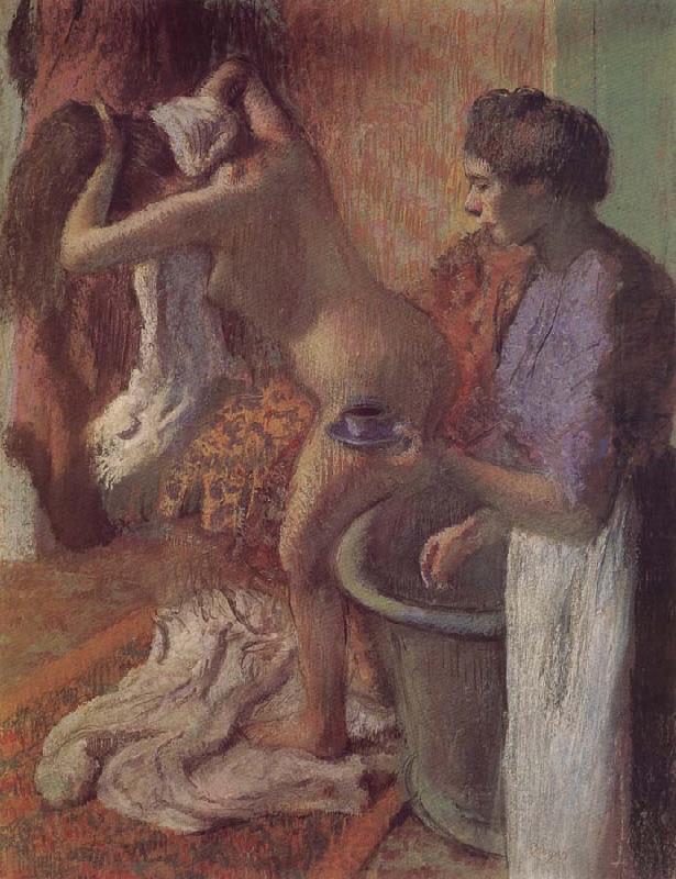 Edgar Degas The breakfast after bath Norge oil painting art